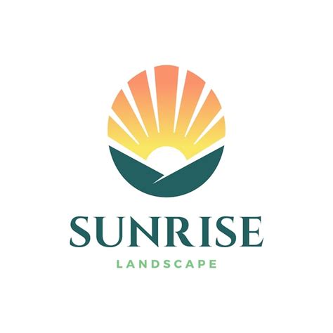 Premium Vector Sunrise Landscape Agriculture Logo Design Vector