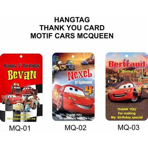 Jual Hangtag Thank You Kartu Ucapan Ultah Terima Kasih Plus Rantai