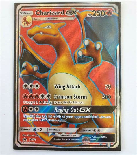 Charizard Gx Sm Black Star Full Art Promo Rare Holo Tcg Pokemon