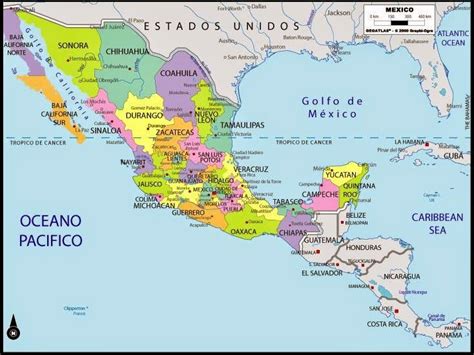 Mapa De Los Estados Unidos Mexicanos Lane Shanon