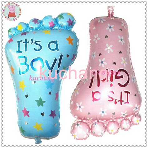 50pcs/set feet foot baby shower foil balloons stroller baby ballon for ANGEL birthday decoration ...