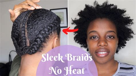 Two French Braids Natural Hair