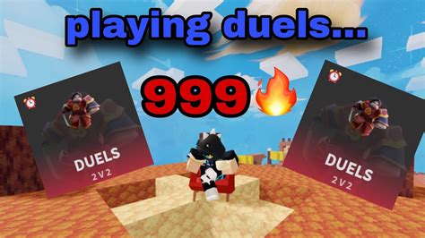 Playing Duels Roblox Bedwars Youtube