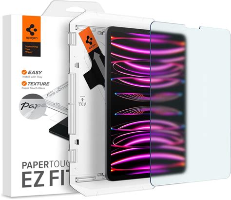 Amazon Spigen Glas Tr Ez Fit Tempered Glass Compatible With Ipad