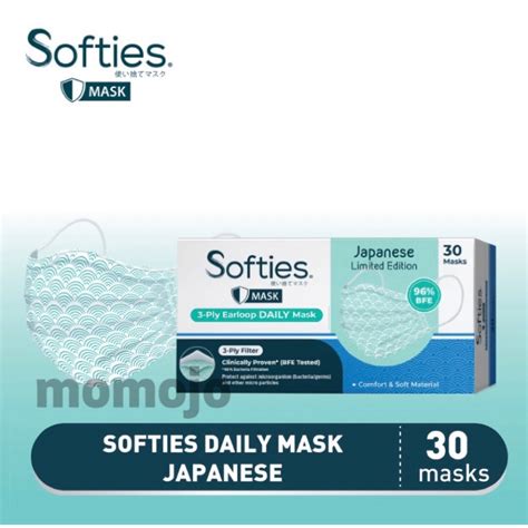 Jual MASKER SOFTIES DAILY SURGICAL MASK 3 PLY EARLOOP BOX 30 PCS