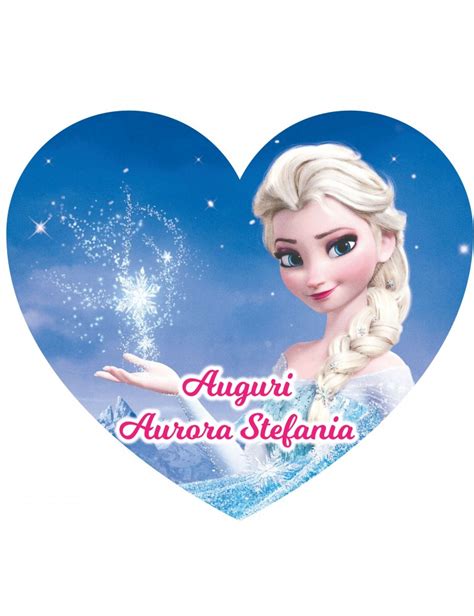 FROZEN ELSA CUORE CIALDA PER TORTA RETTANGOLARE 050CR