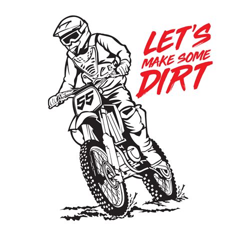 Motocoross Enduro Climb Vector Illustration Perfect For Tshirt Design