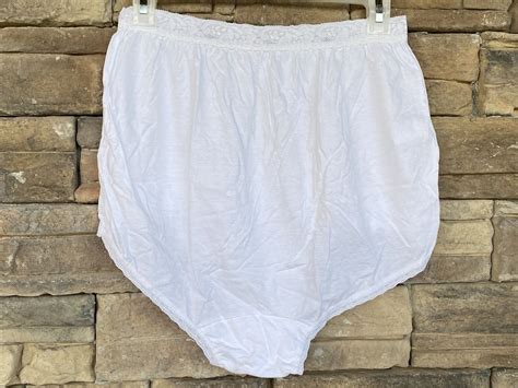 White Size 8 Granny Gusset Cotton High Waist Bikini U… Gem