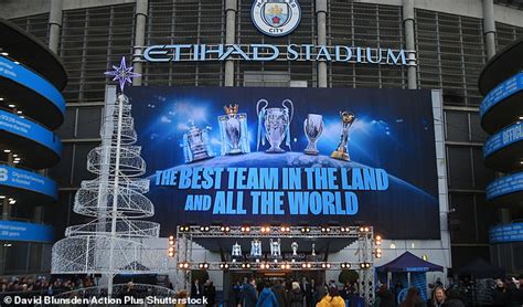 Manchester Citys Fantastic Five Pep Guardiolas Side Display Their