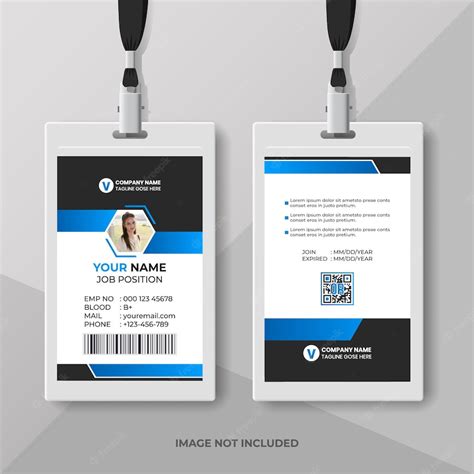 Premium Vector Modern Identity Employee Abstract Professional