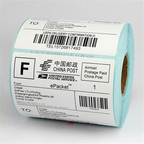 Custom Blank Thermal Printer Sticker Label Roll 4x6 Thermal Label Paper Jumbo Roll