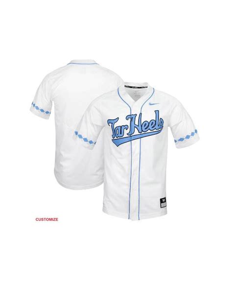 Men S Nike North Carolina Tar Heels White Elite Custom Baseball Jersey