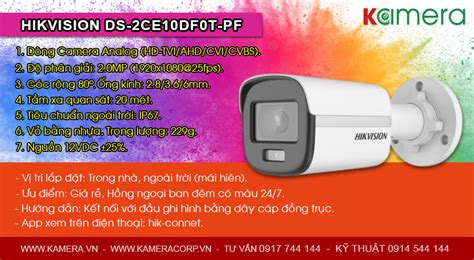 Camera Hikvision Ds Ce Df T Pf Kamera