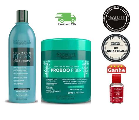 Prohall Profissional Shampoo Detox L Mascara Proboo G Kit De