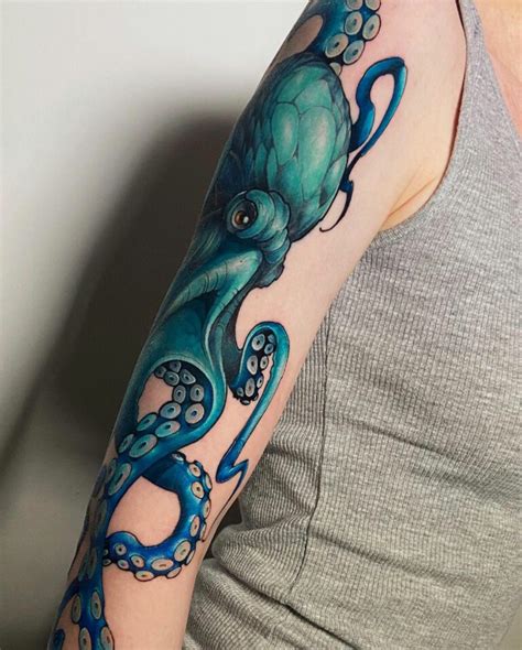 Octopus Arm Tattoo Design