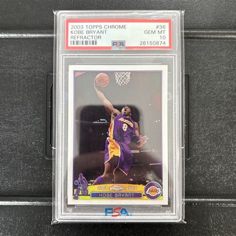 Kobe Bryant 2003 Topps Chrome 36 Refractor Price Guide Sports Card