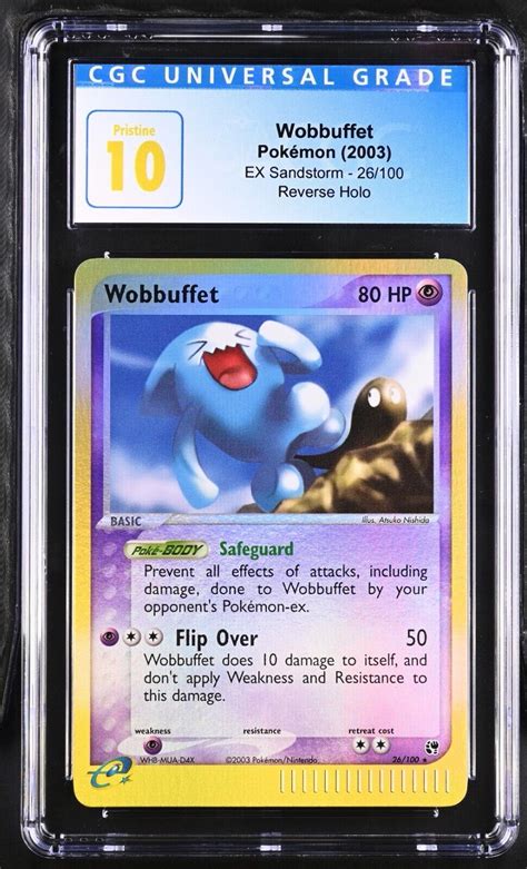 Cgc Pristine Wobbuffet Ex Sandstorm Reverse Holo Pokemon Card