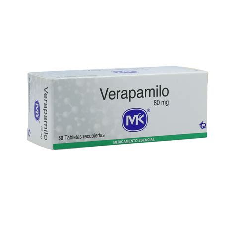 Verapamilo 80 Mg Caja X 50 Tabletas Recubiertas Droguería Farma Economía