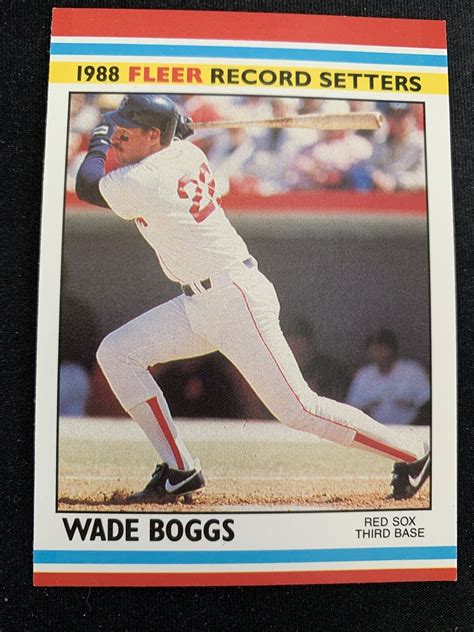 Fleer Baseball Record Setters Wade Boggs For Sale Online Ebay