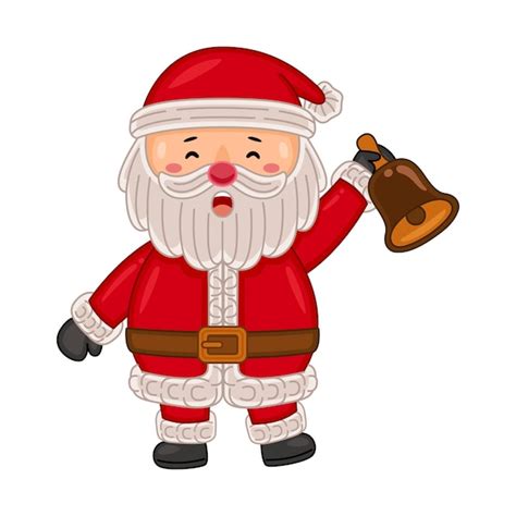 Premium Vector Cute Santa Claus Character Vector Illustration