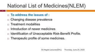 National List Of Essential Medicines Rational Drug Use Ppt