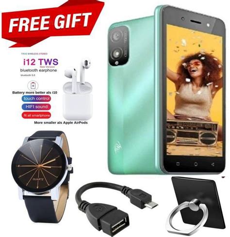 Itel A18 50 Display 32gb Rom 1gb Ram Dual Sim 2400mah Green Free I12 Earphone