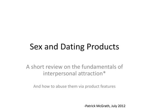 Sex Dating And Psychology Ppt