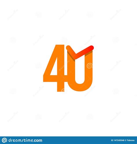 40 Year Anniversary Celebration Vector Template Design Illustration Ilustração Do Vetor