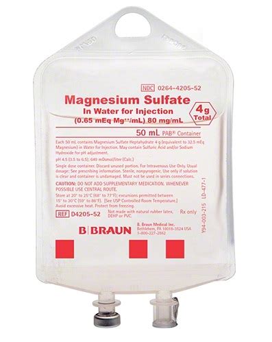 Magnesium Sulfate In Water For Injection G 50 ML 59 OFF