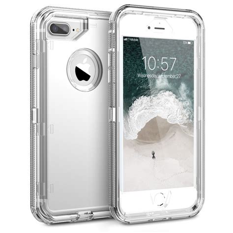 Capa De Celular Armadura 3 Em 1 Transparente De TPU PC Resistente