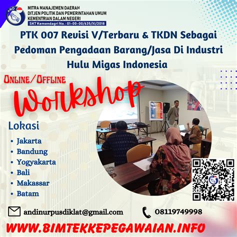 Workshop Pelatihan Pedoman Tata Kerja Ptk Revisi Tahun