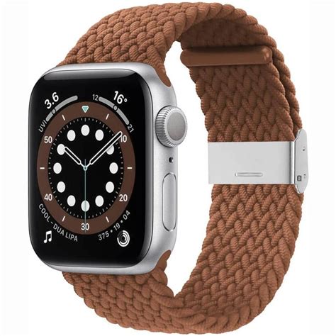 Flätat Elastiskt Armband Apple watch 6 44mm Brun Elgiganten