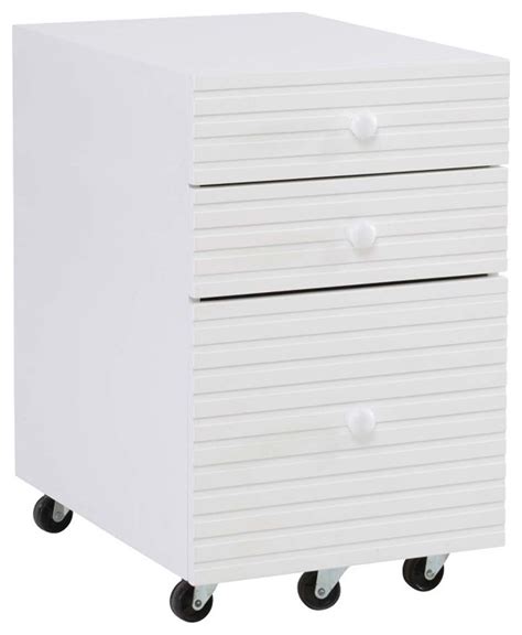 Linon Sway Wood File Cabinet With Drawers Rolling Castors In Pure