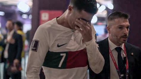 Watch Cristiano Ronaldo Breaks Down In Tears Following World Cup Exit