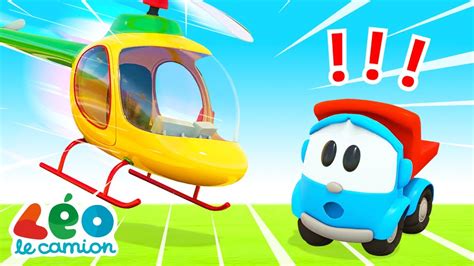 Un aéroport pour un hélicoptère Dessin animé pour bébés Léo le