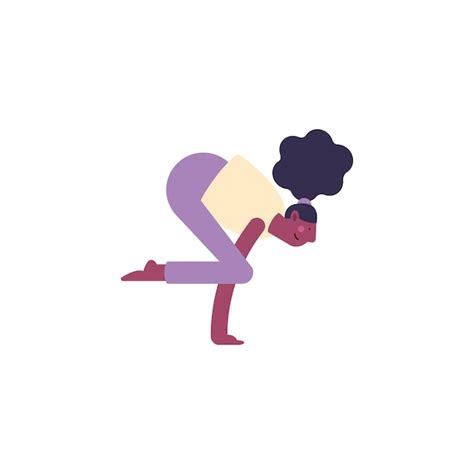 Femme Afro Pratiquant Le Yoga Vecteur Gratuite