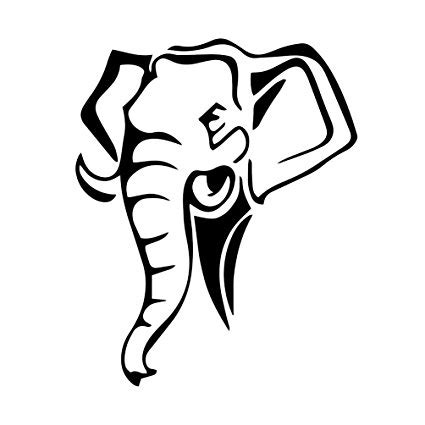 Elephant Head Silhouette at GetDrawings | Free download