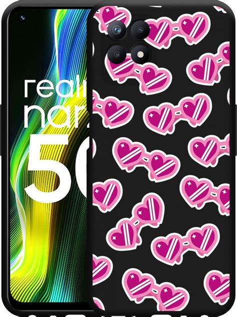 Realme Narzo Hoesje Zwart Hartjes Zonnebrillen Designed By Cazy Bol