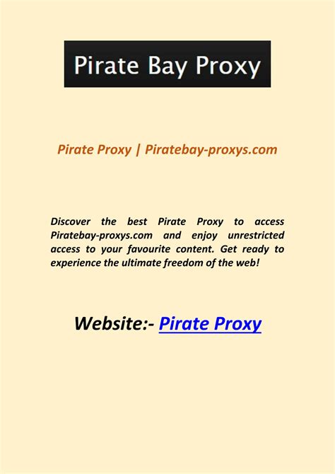 Ppt Pirate Proxy Piratebay Powerpoint Presentation Free Download Id12121341