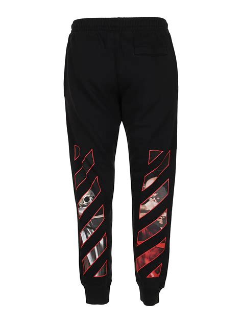 Tracksuit Bottoms Off White Caravaggio Print Sweatpants