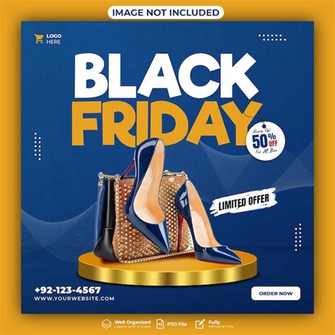 Premium Psd Psd Black Friday Super Sale Limited Offer Social Media Post Instagram Template