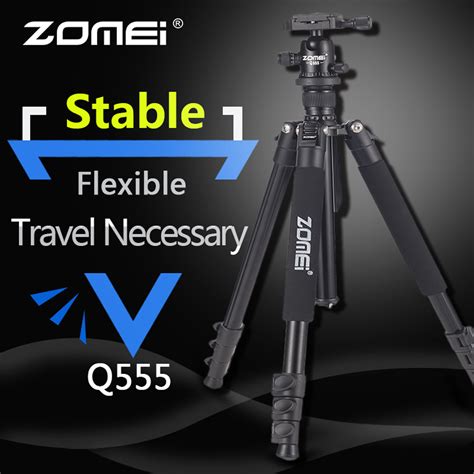 New Zomei Q555 Professional Tripod Aluminum Flexible Portable Camera