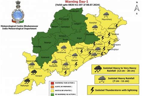 Heavy To Very Heavy Rain And Thunderstorm Alert For 11 Districts Of