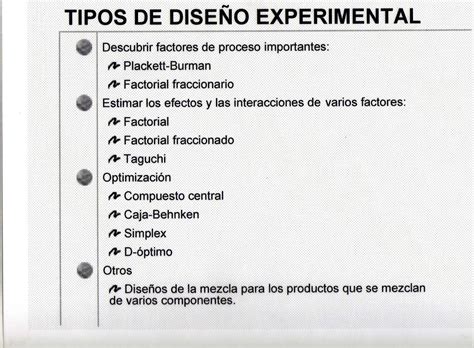 Tipos De DiseÑo Experimental DiseÑo Experimental Tipos