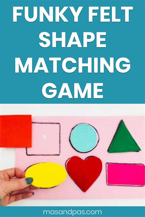 Funky Felt Shape Matching Game Shape Matching Game Matching Games Shape Matching