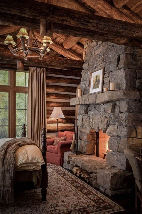 Stone Fireplace And Distressed Mantel A Makeover Transformed This