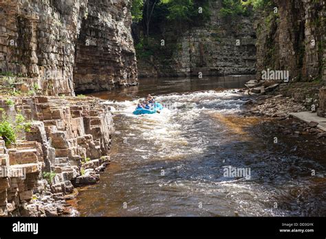 Rafting on Ausable chasm canyon Stock Photo - Alamy