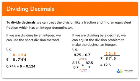 Dividing Decimals Rules And Examples Lesson Worksheets Library