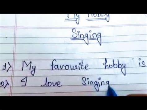 My Hobby Singing Essay On My Hobby Singing Singing Is My Hobby