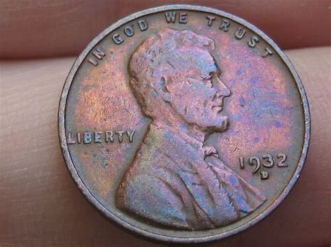 D Lincoln Cent Wheat Penny Denver Rainbow Toned Ebay